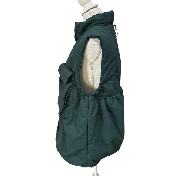 Free People Cabin Fever Insulated Puffer Vest in Evergreen Size M. NWT - Picture 7 of 13
